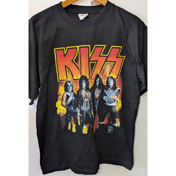 Vintage KISS ALIVE Worldwide 96-97 Tour Band T-Shirt 1996 Tour Champ XL (503m)
